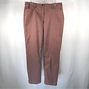 Talbots Women's Mauve Straight Leg Chino Pants Size 12